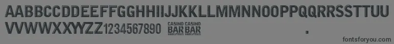 Шрифт Casino Bar – чёрные шрифты на сером фоне