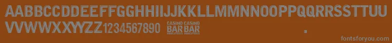 Czcionka Casino Bar – szare czcionki na brązowym tle