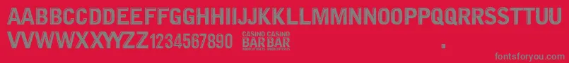 fuente Casino Bar – Fuentes Grises Sobre Fondo Rojo