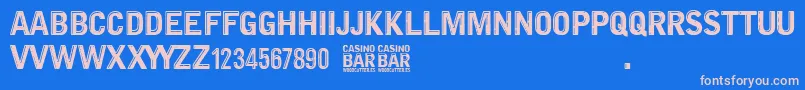 fuente Casino Bar – Fuentes Rosadas Sobre Fondo Azul