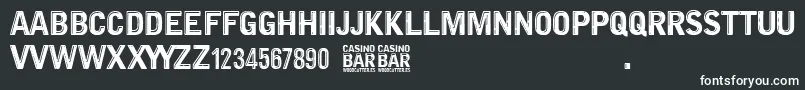 Шрифт Casino Bar – белые шрифты