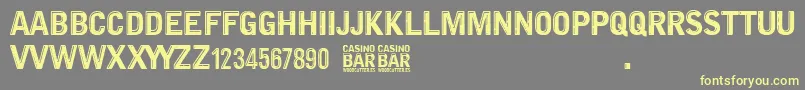 Шрифт Casino Bar – жёлтые шрифты на сером фоне