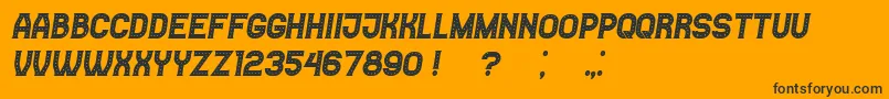 Casino Italic-fontti – mustat fontit oranssilla taustalla