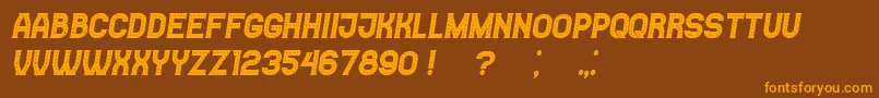 Casino Italic Font – Orange Fonts on Brown Background
