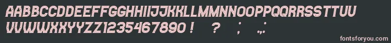 Czcionka Casino Italic – różowe czcionki na czarnym tle