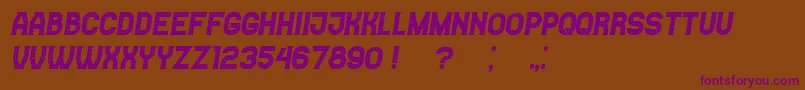 Police Casino Italic – polices violettes sur fond brun