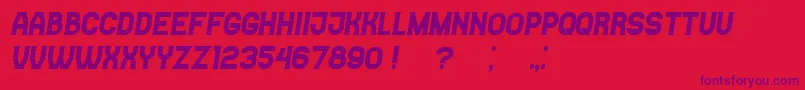 Police Casino Italic – polices violettes sur fond rouge