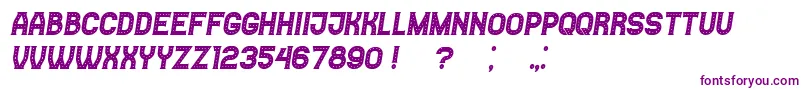 Czcionka Casino Italic – fioletowe czcionki