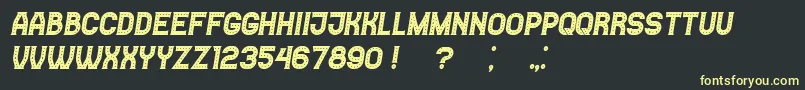 フォントCasino Italic – 黒い背景に黄色の文字
