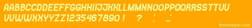 フォントCasino Italic – オレンジの背景に黄色の文字