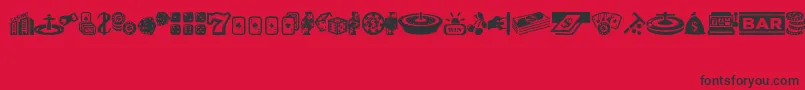 Casino Font – Black Fonts on Red Background