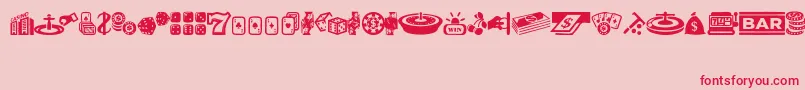 Casino Font – Red Fonts on Pink Background