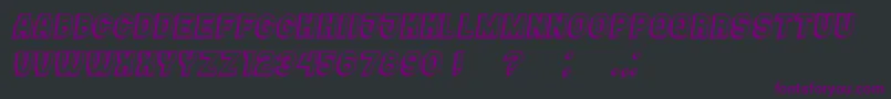 フォントCasino3D Italic – 黒い背景に紫のフォント