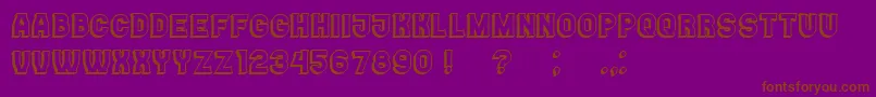 Casino3D Font – Brown Fonts on Purple Background