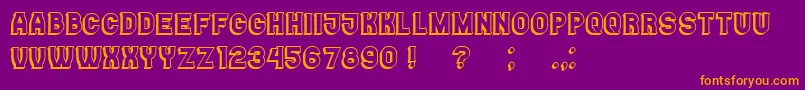 Casino3D Font – Orange Fonts on Purple Background