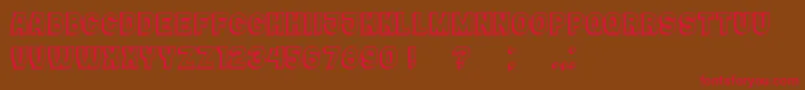 Casino3D Font – Red Fonts on Brown Background