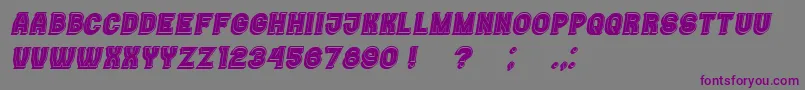 Police Casino3DFilled Italic – polices violettes sur fond gris