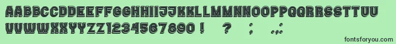 Casino3DFilled Font – Black Fonts on Green Background