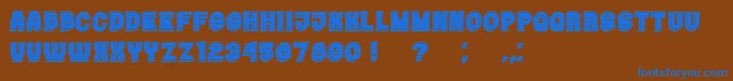 Casino3DFilled Font – Blue Fonts on Brown Background