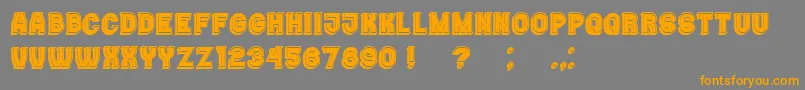 Casino3DFilled Font – Orange Fonts on Gray Background