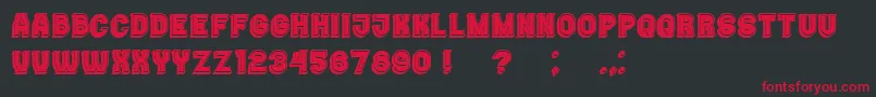 Casino3DFilled Font – Red Fonts on Black Background