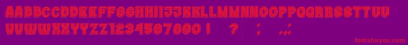 Casino3DFilled Font – Red Fonts on Purple Background