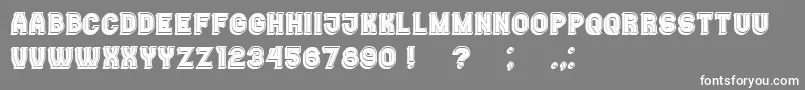 Casino3DFilled Font – White Fonts on Gray Background
