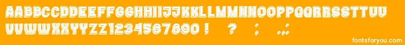 Casino3DFilled Font – White Fonts on Orange Background