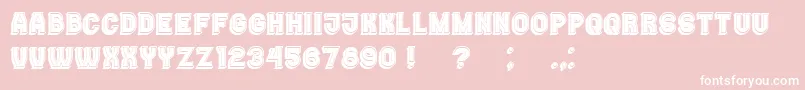 フォントCasino3DFilled – ピンクの背景に白い文字