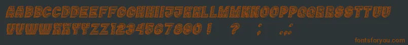 Casino3DFilledMarquee Italic-fontti – ruskeat fontit mustalla taustalla