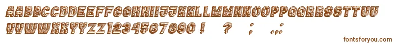 Casino3DFilledMarquee Italic-fontti – ruskeat fontit valkoisella taustalla