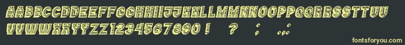 Casino3DFilledMarquee Italic Font – Yellow Fonts on Black Background