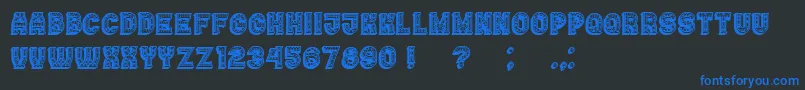 Casino3DFilledMarquee Font – Blue Fonts on Black Background