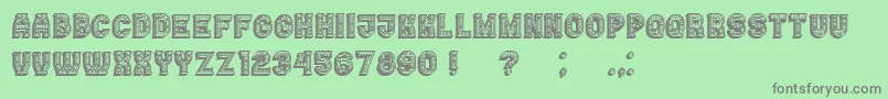 Casino3DFilledMarquee Font – Gray Fonts on Green Background