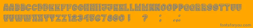Police Casino3DFilledMarquee – polices grises sur fond orange