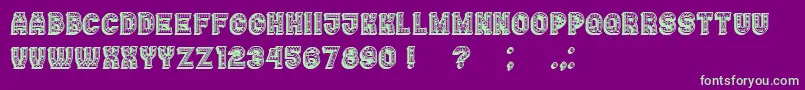 Casino3DFilledMarquee Font – Green Fonts on Purple Background