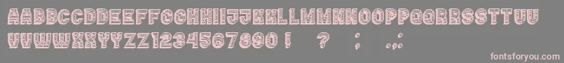 Casino3DFilledMarquee Font – Pink Fonts on Gray Background