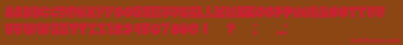 Casino3DFilledMarquee Font – Red Fonts on Brown Background