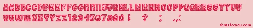 Casino3DFilledMarquee Font – Red Fonts on Pink Background