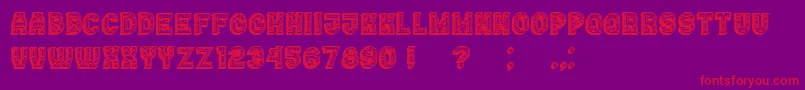 Casino3DFilledMarquee Font – Red Fonts on Purple Background