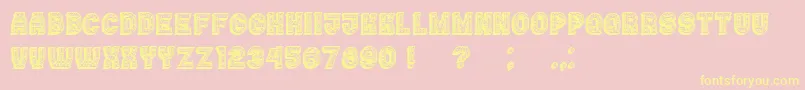 Casino3DFilledMarquee Font – Yellow Fonts on Pink Background
