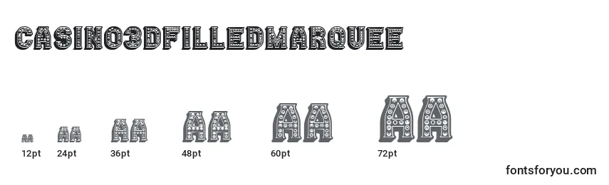 Casino3DFilledMarquee Font Sizes