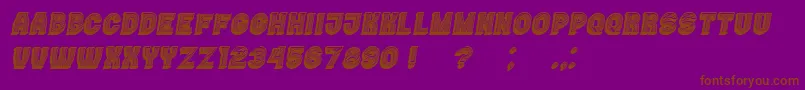 Police Casino3DLines Italic – polices brunes sur fond violet