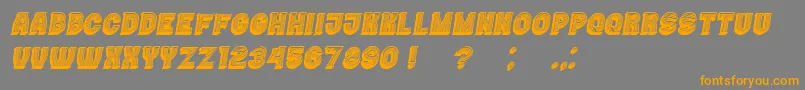 Casino3DLines Italic Font – Orange Fonts on Gray Background