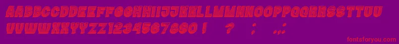 Casino3DLines Italic Font – Red Fonts on Purple Background