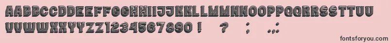 Weitere Informationen zur Casino3DLines-Schriftart Casino3DLines-Schriftart – Schwarze Schriften auf rosa Hintergrund