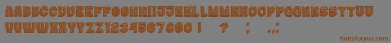 Casino3DLines-Schriftart – Braune Schriften auf grauem Hintergrund