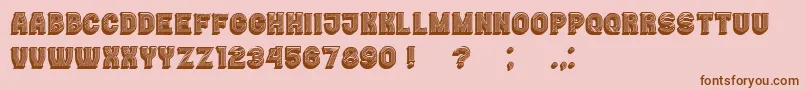Weitere Informationen zur Casino3DLines-Schriftart Casino3DLines-Schriftart – Braune Schriften auf rosa Hintergrund