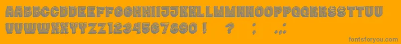 Casino3DLines Font – Gray Fonts on Orange Background