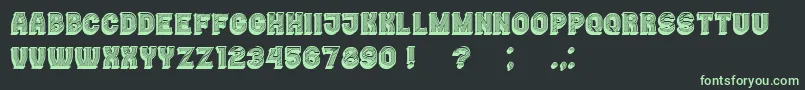 Casino3DLines Font – Green Fonts on Black Background